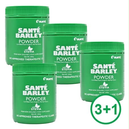 Santé Barley Canister (200g) with Stevia 3+1