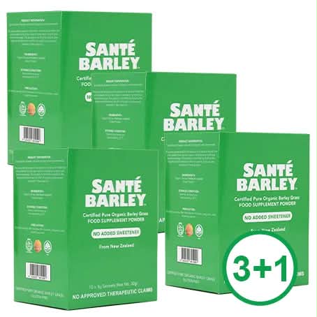 Santé Barley Powder (3gms x 10 sachets) No Added Sweetener 3+1
