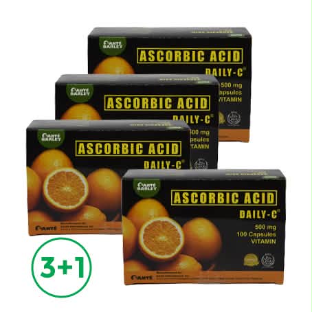 Daily C (500mgs x 100 capsules) 3+1