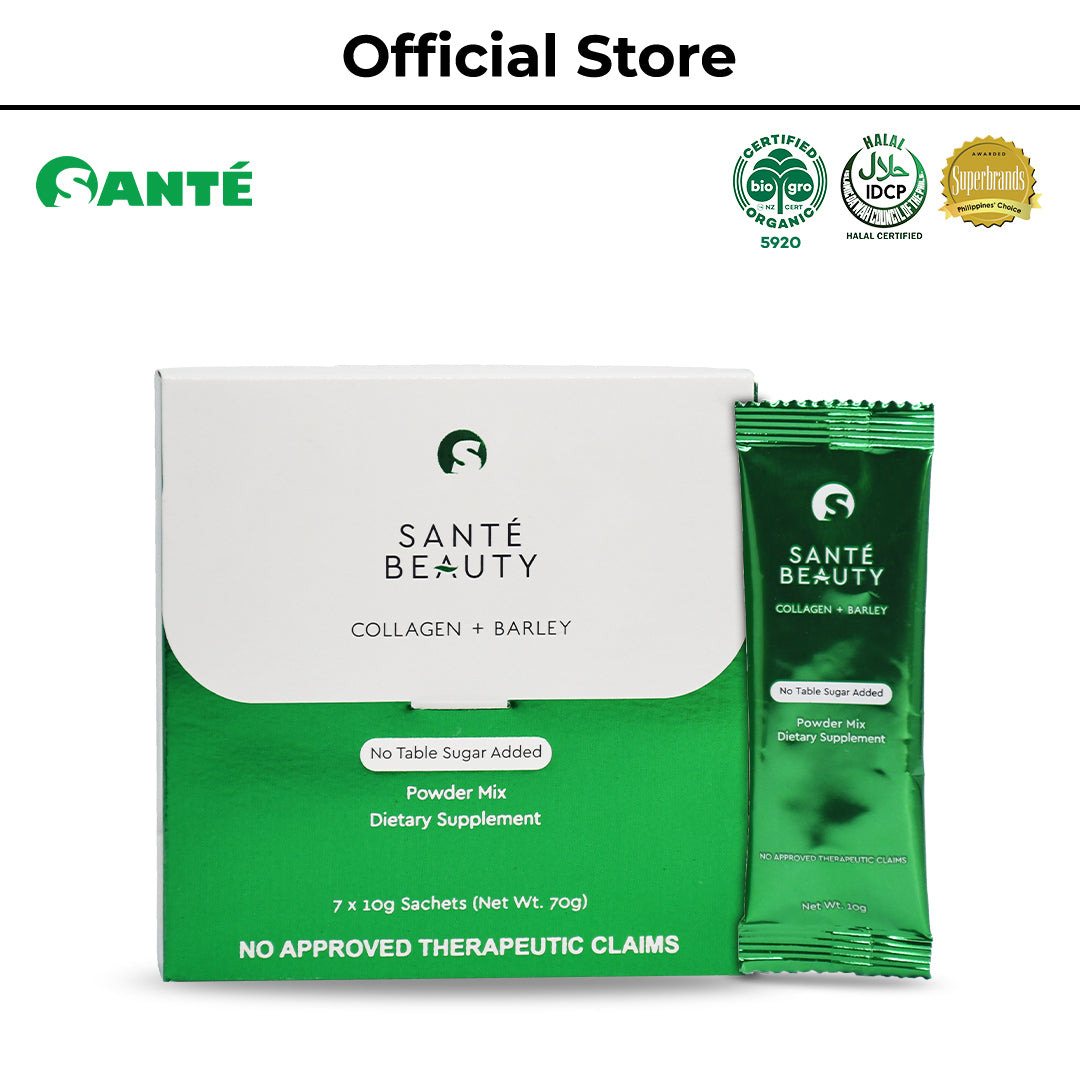 Santé Beauty Collagen + Barley No Added Sugar Juice Drink Mix (10gx7 sachets)